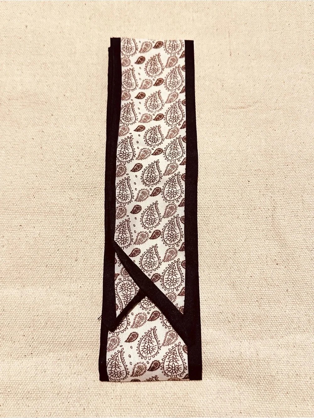 Boutique | Scarf | Brown Paisley Pattern Twilly Scarf